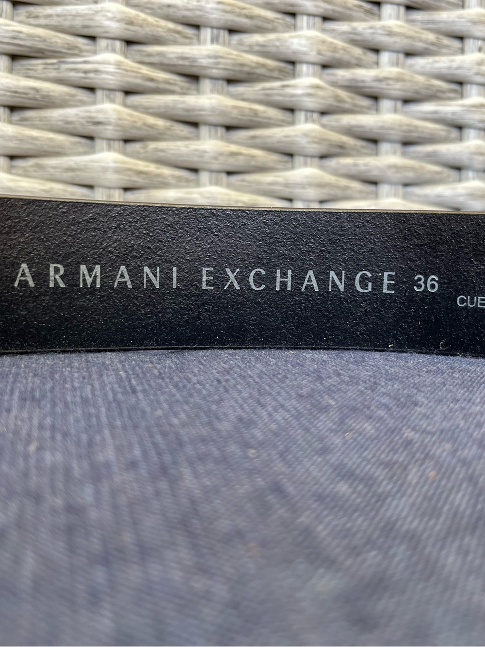 Armani Exchange black leather belt - Picture 3 of 9